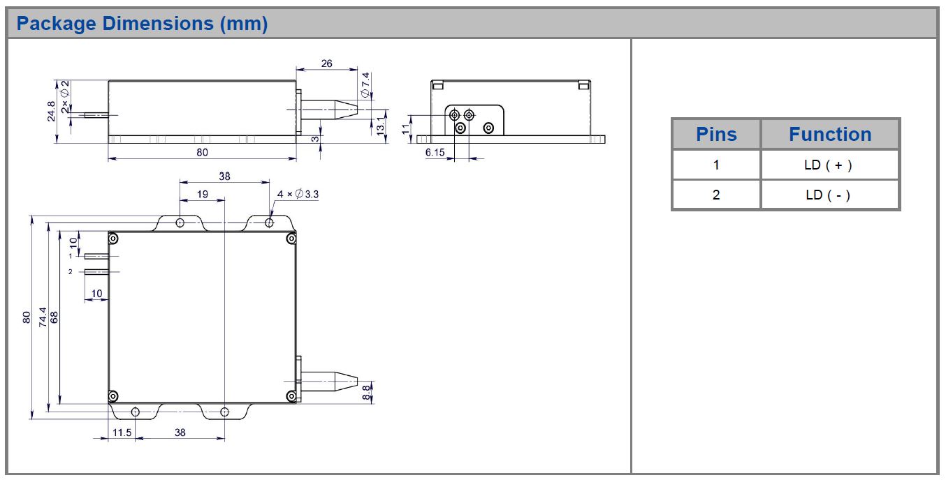 K808DN1RN-60.00W Multi-Single Emitter, 808nm, 60W High Power Fiber Coupled Diode Laser